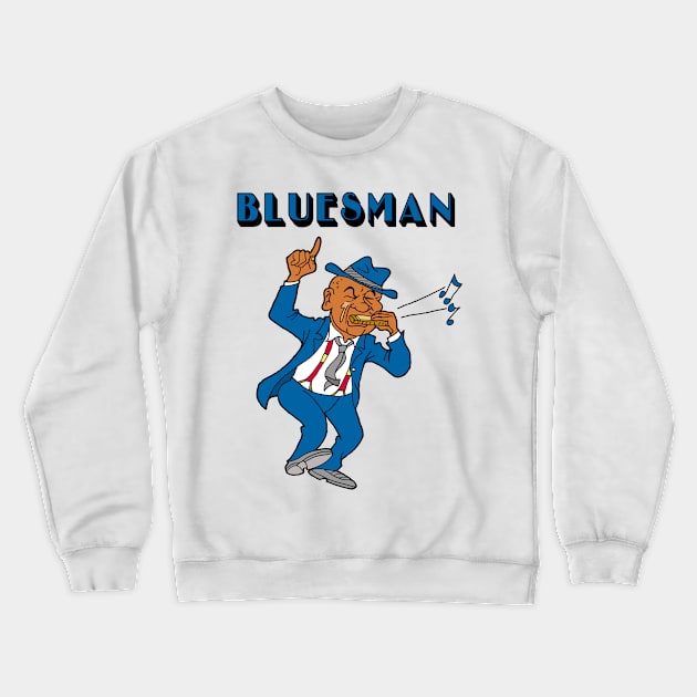 Bluesman Crewneck Sweatshirt by AceToons